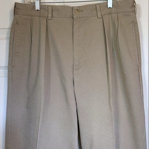 Polo Ralph Lauren Andrew Pant Khaki Pants Mens 35x30 Pleated Straight Leg Chinos